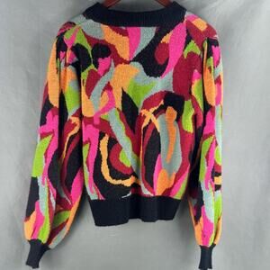 Medium FARM Rio The Dance Multicolor Knit Sweater